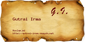 Gutrai Irma névjegykártya
