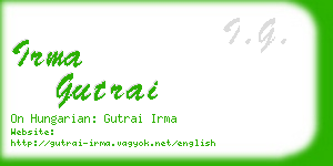 irma gutrai business card